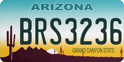 AZ license plate BRS3236