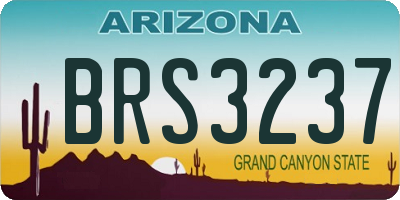 AZ license plate BRS3237