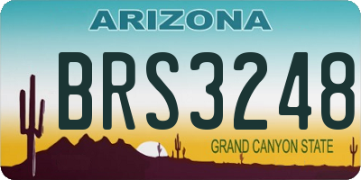 AZ license plate BRS3248