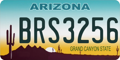AZ license plate BRS3256