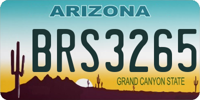 AZ license plate BRS3265