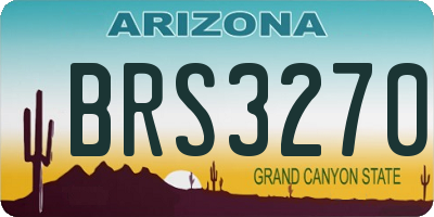 AZ license plate BRS3270