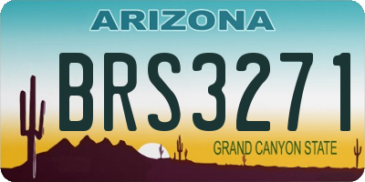 AZ license plate BRS3271