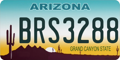 AZ license plate BRS3288