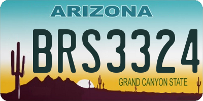 AZ license plate BRS3324