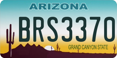 AZ license plate BRS3370