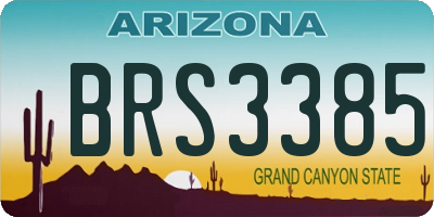 AZ license plate BRS3385