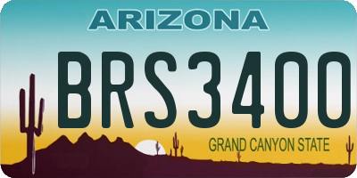AZ license plate BRS3400