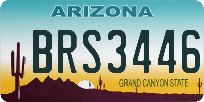 AZ license plate BRS3446