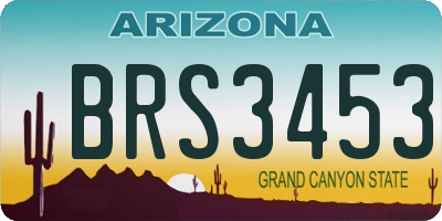 AZ license plate BRS3453