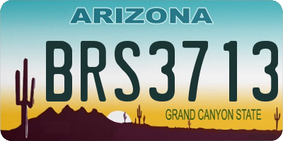 AZ license plate BRS3713