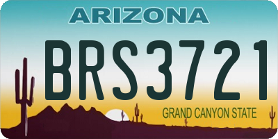 AZ license plate BRS3721