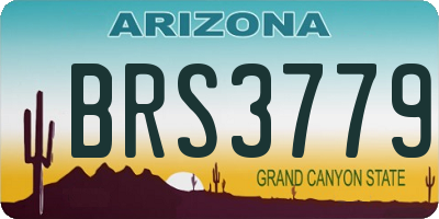AZ license plate BRS3779