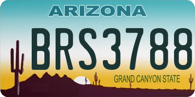 AZ license plate BRS3788