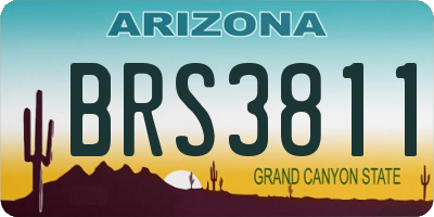 AZ license plate BRS3811