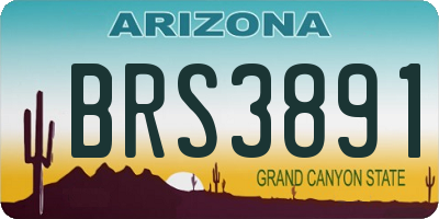 AZ license plate BRS3891