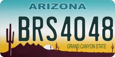 AZ license plate BRS4048