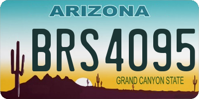 AZ license plate BRS4095