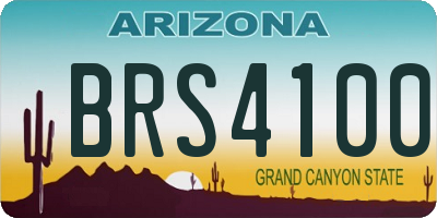 AZ license plate BRS4100