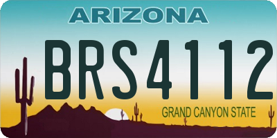 AZ license plate BRS4112