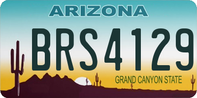 AZ license plate BRS4129