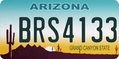 AZ license plate BRS4133