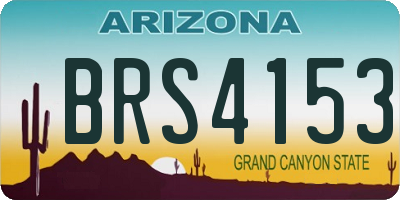 AZ license plate BRS4153