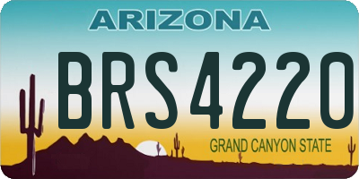 AZ license plate BRS4220