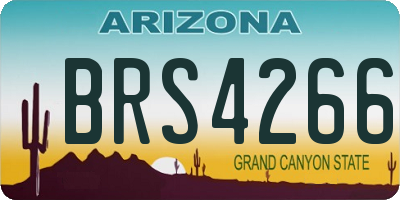 AZ license plate BRS4266