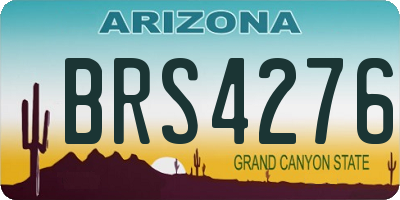 AZ license plate BRS4276