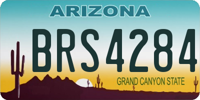 AZ license plate BRS4284
