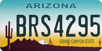 AZ license plate BRS4295