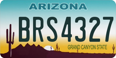 AZ license plate BRS4327
