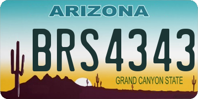 AZ license plate BRS4343