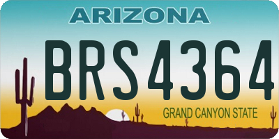 AZ license plate BRS4364