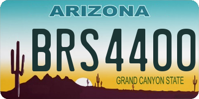 AZ license plate BRS4400