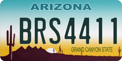 AZ license plate BRS4411