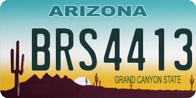AZ license plate BRS4413