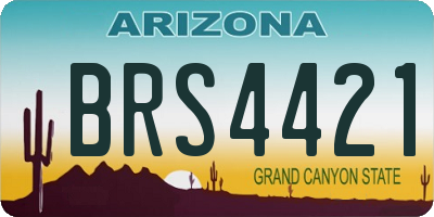 AZ license plate BRS4421