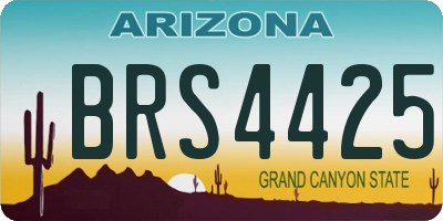 AZ license plate BRS4425