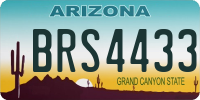 AZ license plate BRS4433