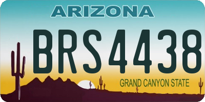 AZ license plate BRS4438