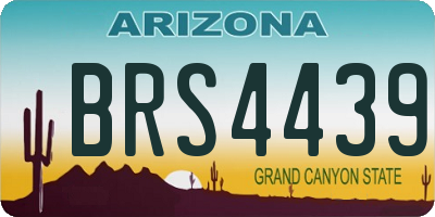 AZ license plate BRS4439