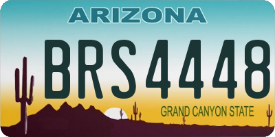 AZ license plate BRS4448