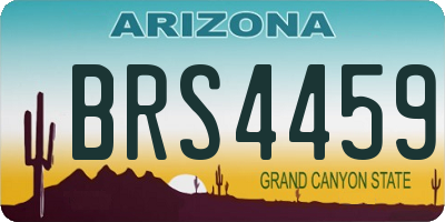 AZ license plate BRS4459