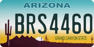 AZ license plate BRS4460