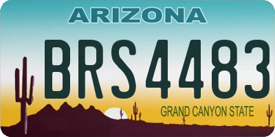 AZ license plate BRS4483