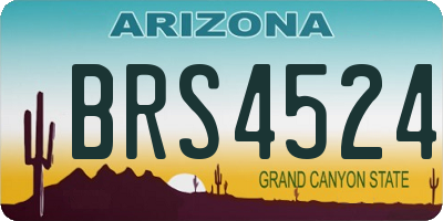 AZ license plate BRS4524