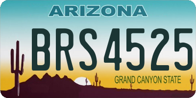 AZ license plate BRS4525