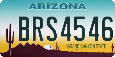 AZ license plate BRS4546